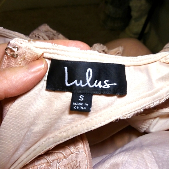 Lulu's Blush Pink Lace Racer Back Skater Style Mini Dress Style# 25680 - Picture 11 of 14